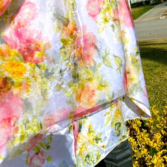 CITY STUDIO BRAT GIRL SUMMER FLORAL HIGH LOW CHIFFON MAXI SKIRT Size 7 E… - Picture 3 of 12